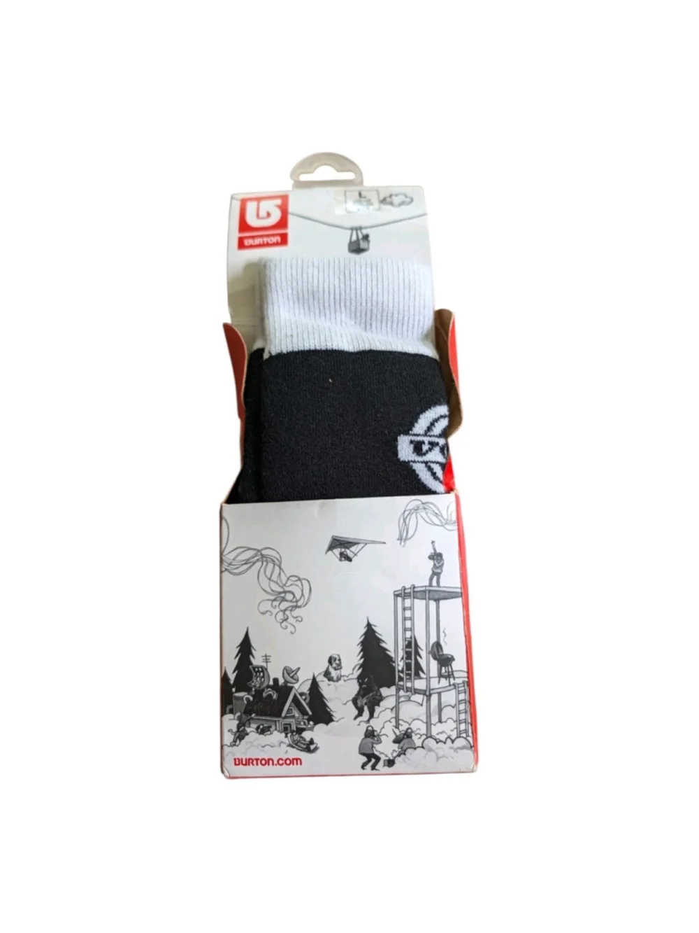 Burton Volvo Logo Snowboarding Socks Size Large US Men's 9.5-13 NEW